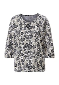 Sieh an! - 3/4-Arm-Shirt - weiß-schwarz-bedruckt