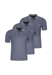 RAGMAN - Poloshirt 3er Pack Basic - Anthrazit