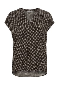 GALERIA - Shirtbluse "Lissy 1", Split-Neck, für Damen - BLACK MINIMAL