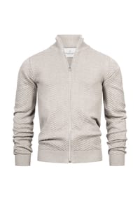 KRONSTADT - Strickjacke KSCarlo Zip - Black