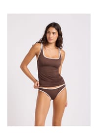 SEAFOLLY - Bikini-Slip Beach Bound, Gummibund, für Damen - DARK CHOCOLATE