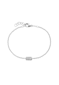SMART JEWEL® - Armband Mittelteil rechteckig mit Zirkonia, Silber 925 - gold