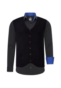 RUSTY NEAL® - Hemd mit Weste - Anthrazit