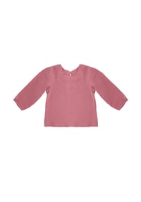 maximo® - GOTS MINI GIRL-Bluse langer Ärmel, Musselinstoff - flieder