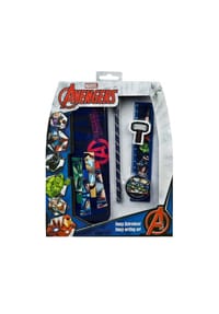 COFI - Avengers Briefpapier Set 5-teiliges Set mit Marvel-Design für Briefe - Blau 24x24x5cm