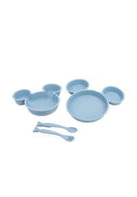Disney - Disney Mickey Mouse Kindergeschirr-Set 4-teilig – Teller, Schale - Blau Onesize