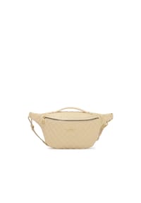 kazar - Beigefarbene Gürteltasche mit Monogramm-Prägung - Beige