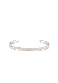 KUZZOÍ - Armband Armreif Organic Vintage 925 Sterling Silber - Silber