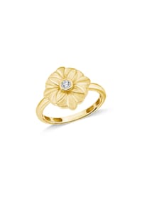 VANDENBERG - Damen Ring, 585er Gold, 1 Diamant ca. 0,10 Karat - Gelbgold