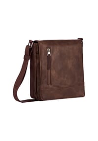 camel active TRACES - Umhängetasche, Leder-Optik - BROWN 029