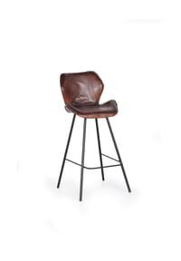 GINER & COLOMER - Hocker aus Rindsleder, 49 cm, Industriestil – 102 x 49 x 50 - Braun