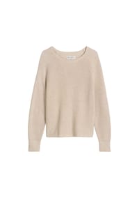 Marc O'Polo - Damen Strickpullover - Knit Pullover Longsleeve, Rundhals, Grobstrick, Loose Fit, Baumwolle - Beige