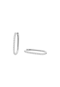 TOM TAILOR WOMEN - Creolen für Damen, Silber 925, Zirkonia - silber
