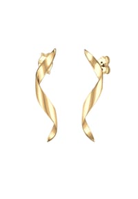 elli. - Ohrringe Hänger Wellen Spirale Geo Trend Swirl 925 Silber - Gold
