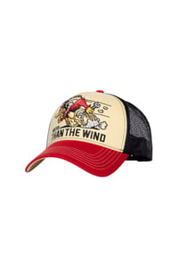 KING KEROSIN - Trucker Cap mit großer Stickerei Faster Than The Wind - beige