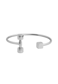 Adelia's Bold Style - Armband – Armreif aus Edelstahl Ø 6,4 cm cm - silber