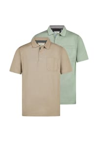 redmond - Poloshirt 2er Pack Basic - Beige