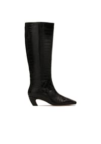 KAZAR STUDIO - Schwarze Stiefel mit Tiermotiv auf Kitten-Heels - Schwarz