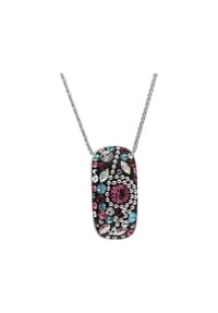 SMART JEWEL® - Kette elegant mit Kristallsteinen, Silber 925 - bunt