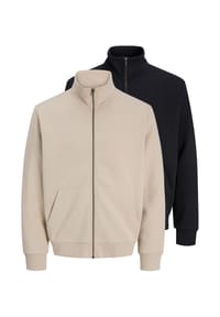 JACK & JONES - Sweatjacke 2er Pack Bradley - Hellgrau / beige