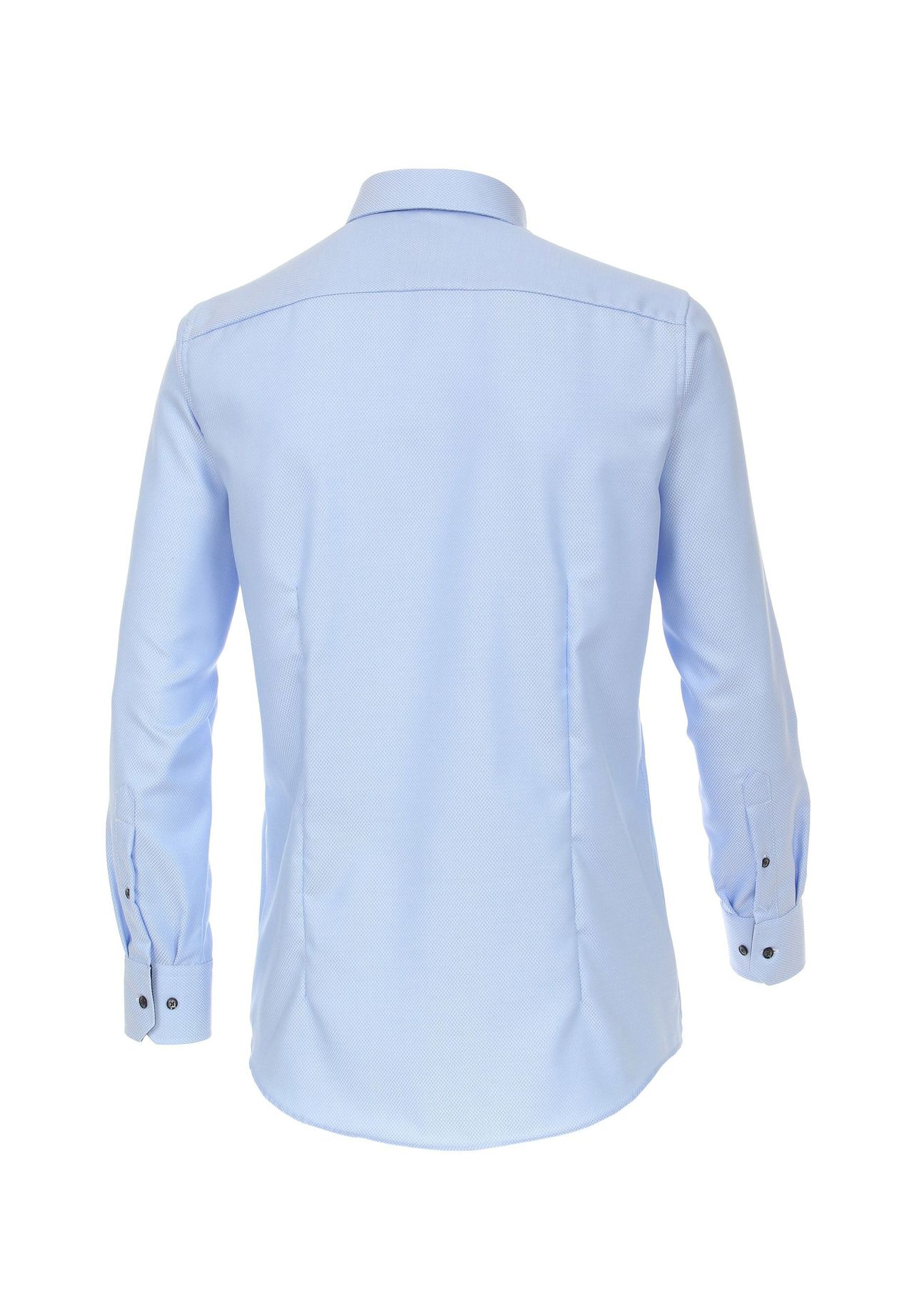 Venti Herren Businesshemd Uni Modern Fit, Blau, 43