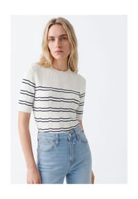 mavi - Pullover, Halbarm, für Damen - 91391 PEACOAT STR