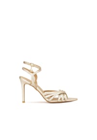 Kazar - Goldfarbene Sandalen mit Absatz und elegantem Design - Gold
