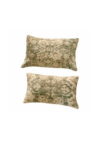 LOBERON - Kissenhülle 2er Set Calperino beige/grün - beige/grün