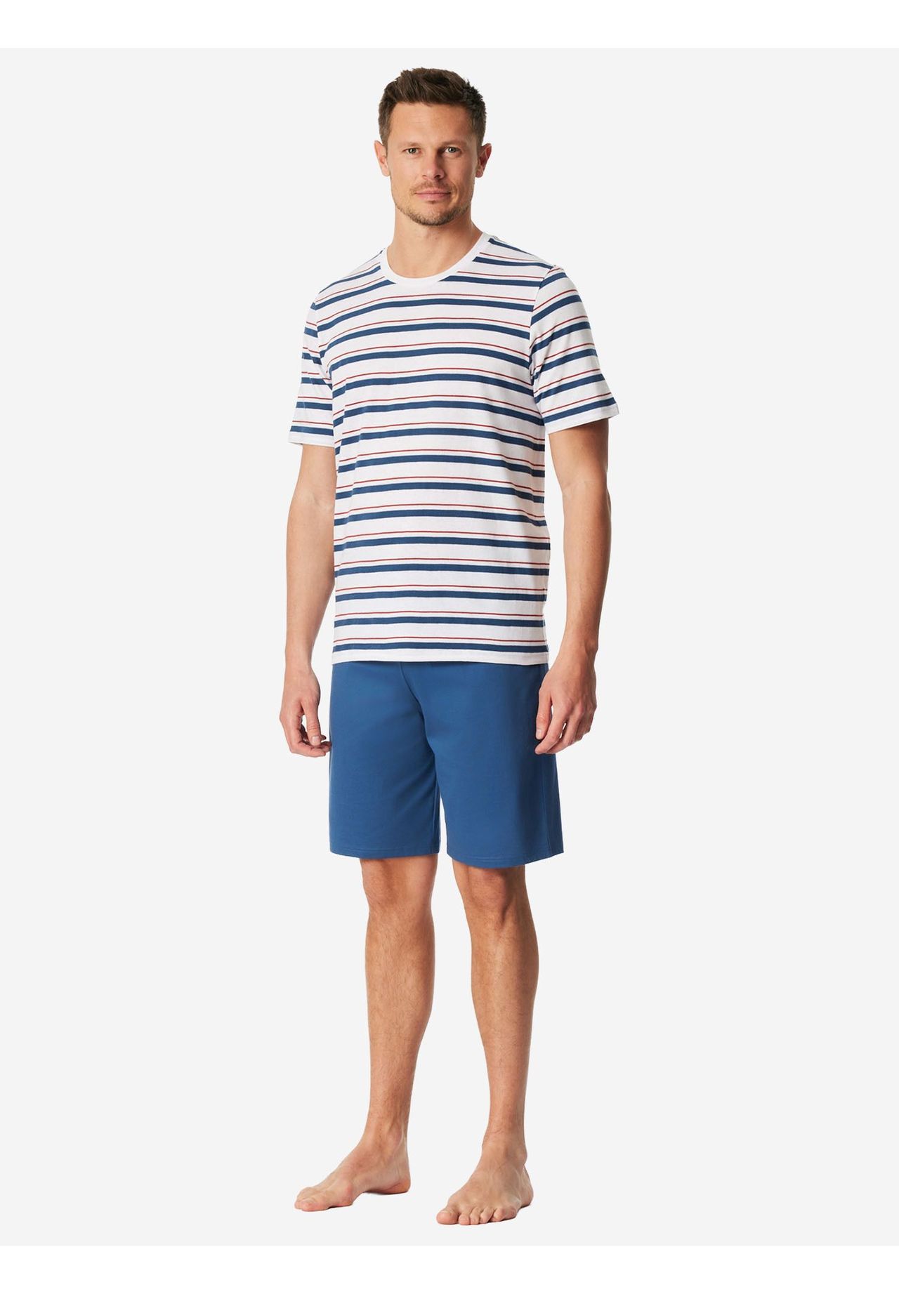 Schiesser Schlafanzug, Kurz, FüR Herren, Blau, 50