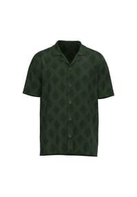 FYNCH-HATTON® - Freizeithemd, Body Fit, Kurzarm, Reverskragen, für Herren - 719  DARK KHAKI