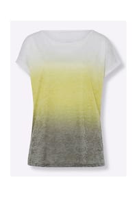 heine - Shirt - ecru-khaki-gemustert