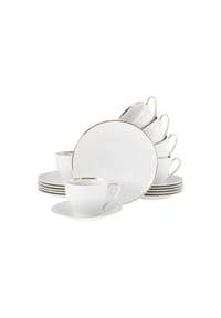 CreaTable - Valencia Gold, Kaffeeservice 18-tlg - gold