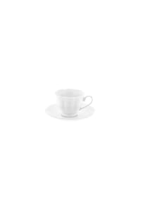 mulex® - 12-teiliges Mokkatassen-Set aus hochwertigem Porzellan - 90 ml, Weiß - Weiß 12 x 8,5