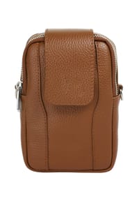 Samantha Look - Umhängetasche Echt Leder, Made In Italy - beige