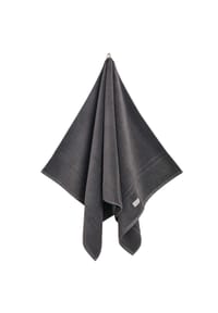 GANT - Duschtuch - Premium Towel, 70 x 140 cm, Frottee, Bio-Baumwolle, Logo, uni - Dunkelgrau