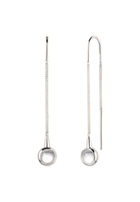 elli. - Ohrringe Ohrhänger Ball Rock Crystal Transparent 925 Sterling Silber - Silber
