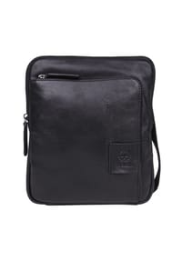 strellson HYDEPARK - Umhängetasche "Hyde Park", Leder, Emblem, uni, für Herren  - black
