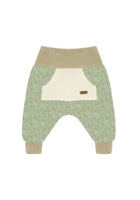 maximo® - GOTS BABY-Pumphose,  Baumwollfleece, Strickbündchen - graumeliert