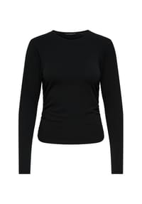 ONLY® - Langarmshirt Mira, Raffungen, für Damen - 177911 BLACK