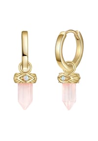 GLANZSTÜCKE MÜNCHEN - Damen Ohrringe aus 925/- Sterling Silber in Gelbgold mit Opal (synth.) - gelbgold
