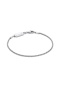 KUZZOÍ - Armband Herren Basic Kordelkette Gedreht 925 Silber - Gold