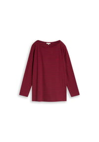 TOM TAILOR plus - Langarmshirt, U-Boot-Ausschnitt, für Damen - 40887 PREPPY PLUM