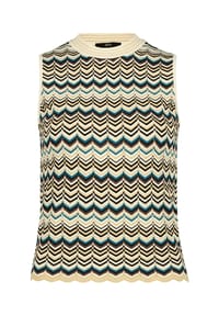 zero - Strick-Top mit Muster - Nature/Brown