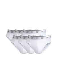 CR7 - Herren Slips, 6er Pack - Briefs, Logobund, Stretch Cotton - Schwarz