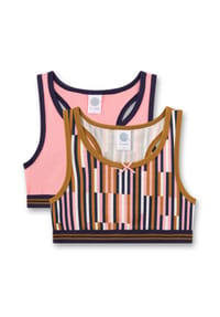 Sanetta - Bustier, Schleife, 2er-Pack, für Kinder - 1948 WH/PEBBLE