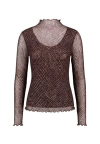 zero - Mesh-Shirt mit Muster - Grey/Brown