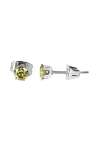 Adelia's - Adelia's Damen Ohrstecker aus Edelstahl und Zirkonia Ø 3 mm - rot