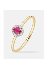 Diamant L'eternel - Ring, mit Rubin, 375 Gelbgold - gold