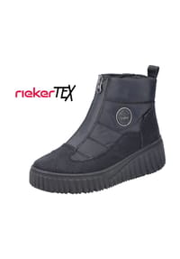 rieker - Winterstiefeletten, Keilabsatz, Reißverschluss, für Damen - 00 SCHWARZ/SCHWAR