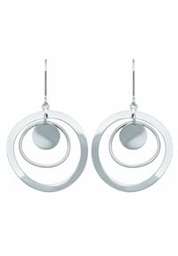 Adelia's - Damen 925 Silber Ohrringe   Ohrhänger Ø 27 mm - silber